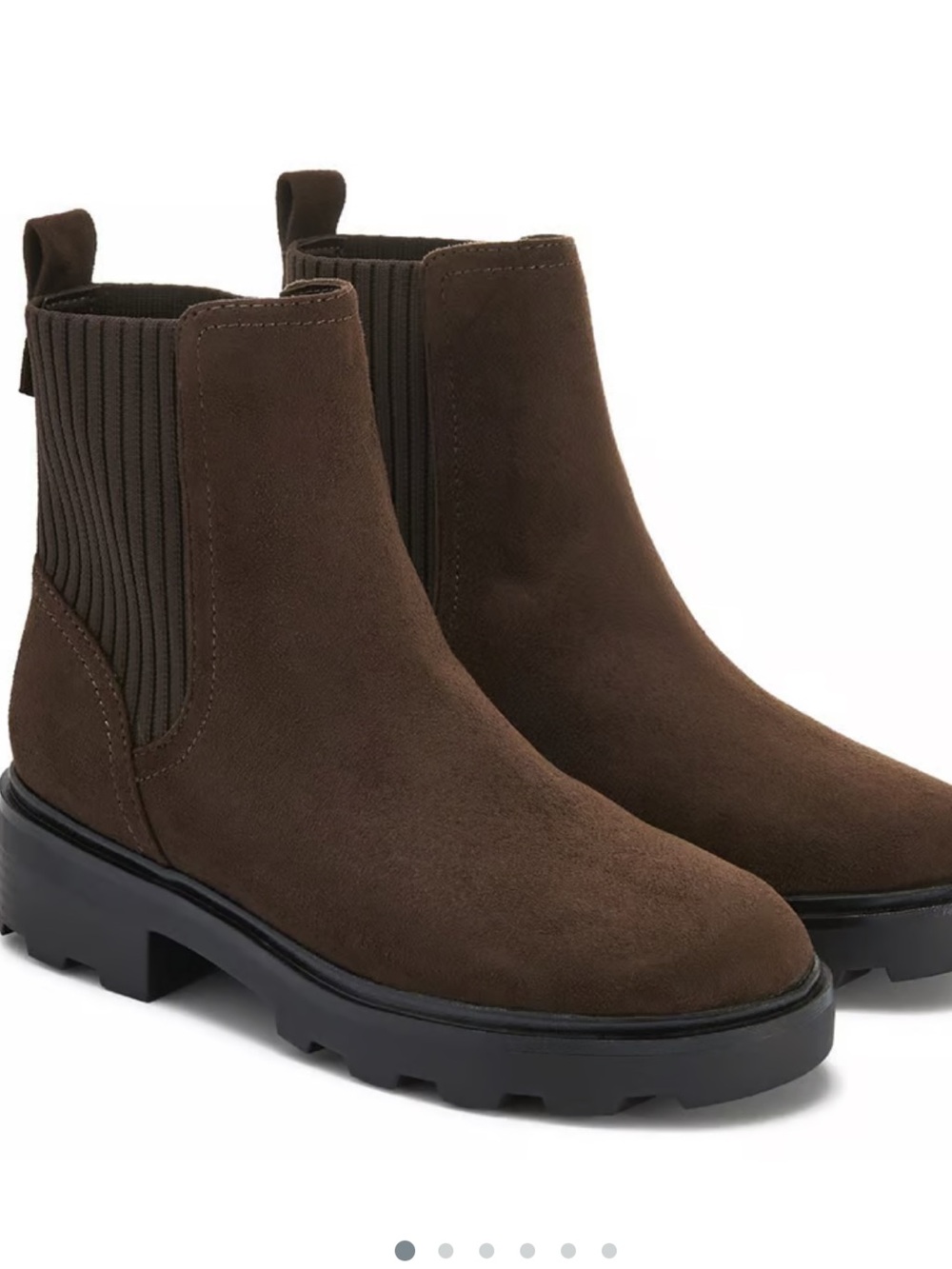 Kensie Brown Suede Chelsea Ankle Boots